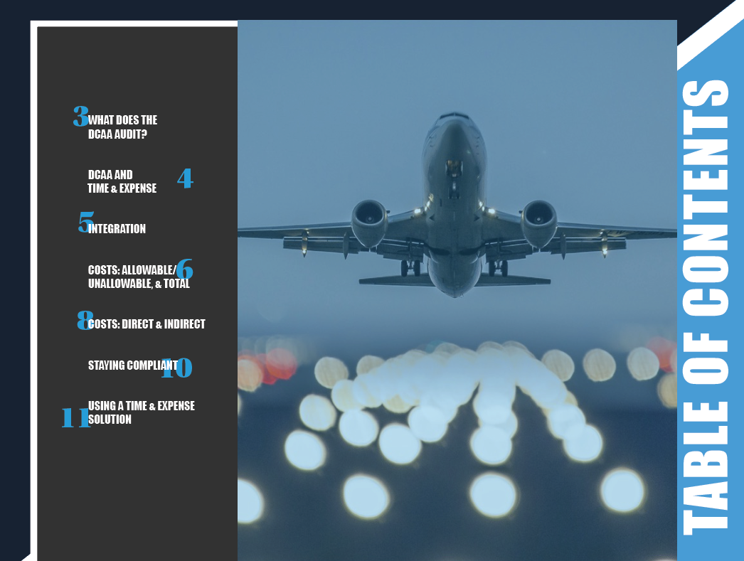 DCAA compliance ebook table of contents