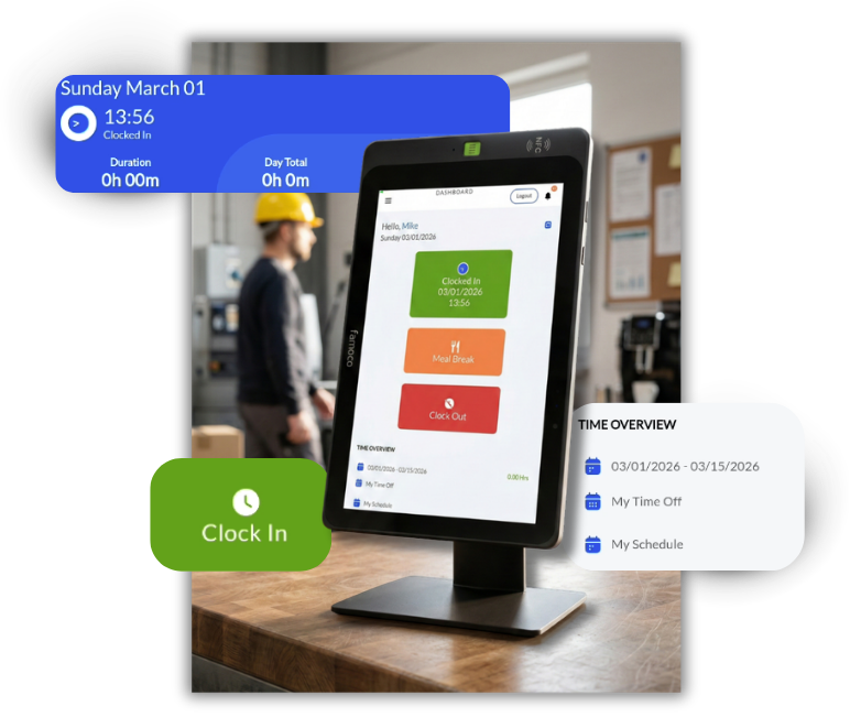 databasics shared time clock 773
