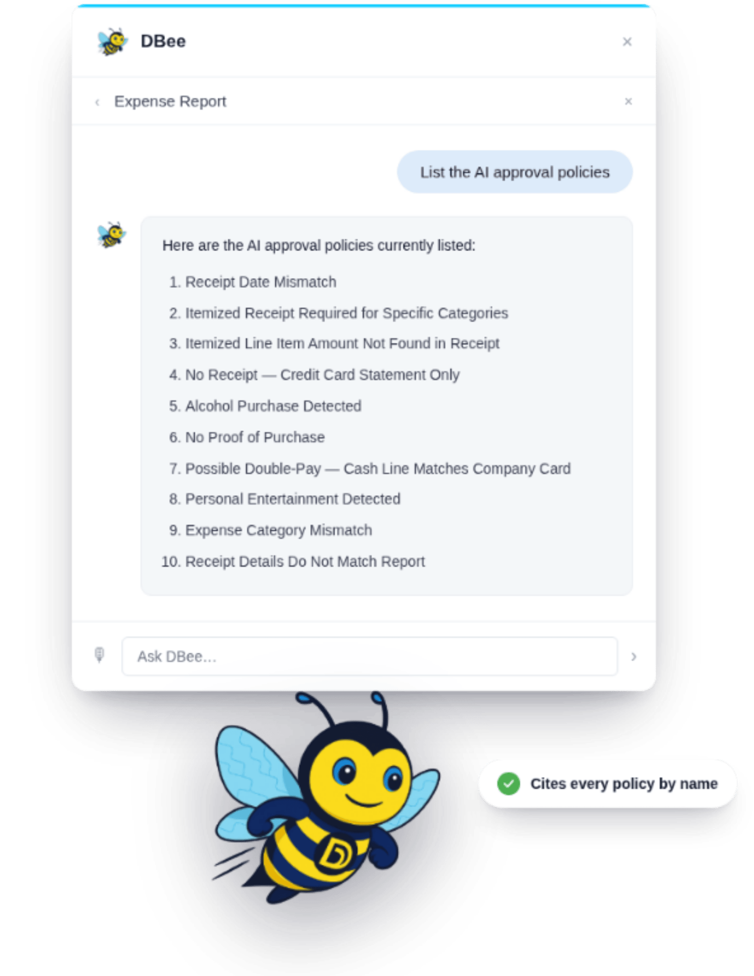 receipt bee ai policies
