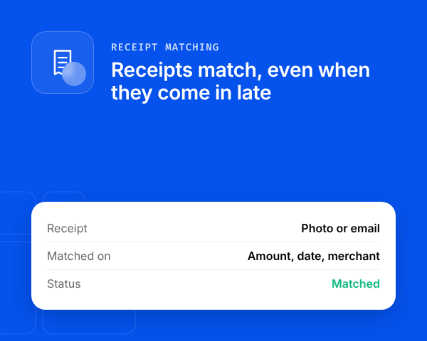 Receipts Matched Automatically