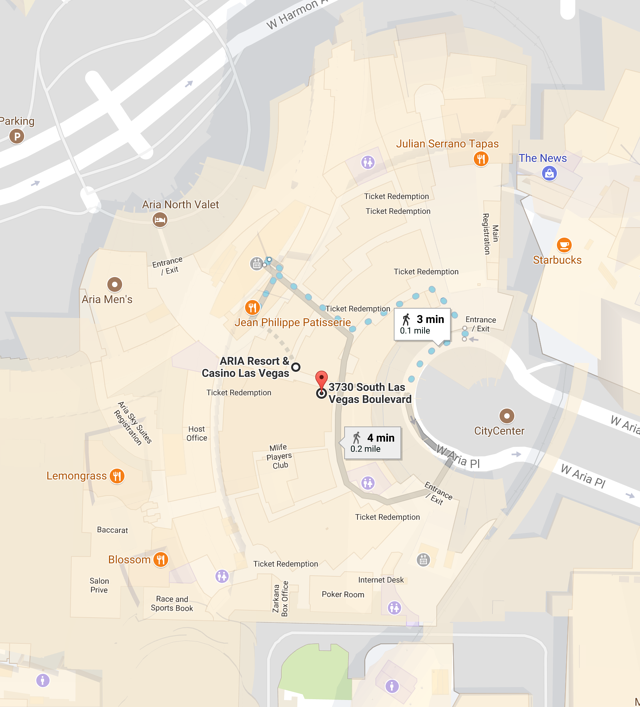 map to Bardot Brasserie for expense management conference